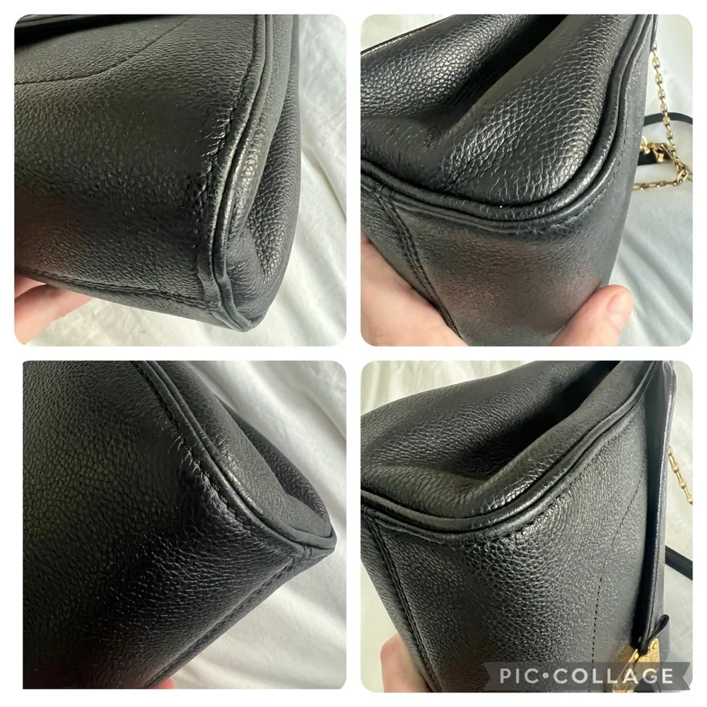 Louis Vuitton Empreinte leather black St. Germain MM shoulder crossbody dust bag - Picture 7 of 17